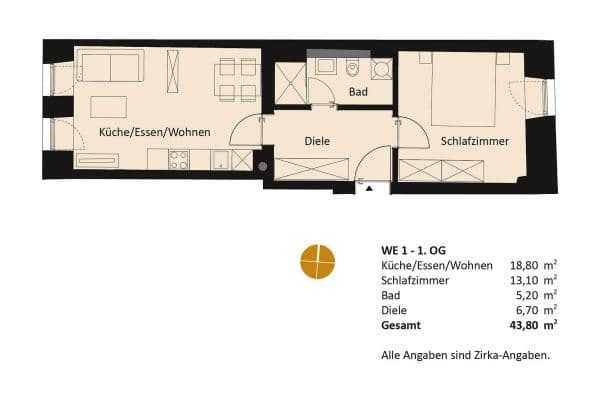 Pronájem bytu 2+1 44 m², Nordendstrasse 34, München, Bavorsko Pronájem bytu 2+1 44 m², Nordendstrasse 34, München, Bavorsko
