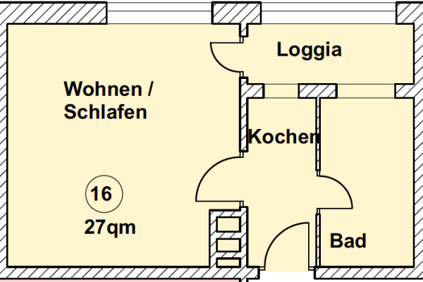 Pronájem bytu 1+1 27 m², Gellertstraße 46, Karlsruhe, Bádensko-Württembersko Pronájem bytu 1+1 27 m², Gellertstraße 46, Karlsruhe, Bádensko-Württembersko
