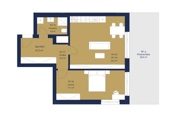 Prodej bytu 2+kk 61 m², Huťská, Kladno Prodej bytu 2+kk 61 m², Huťská, Kladno