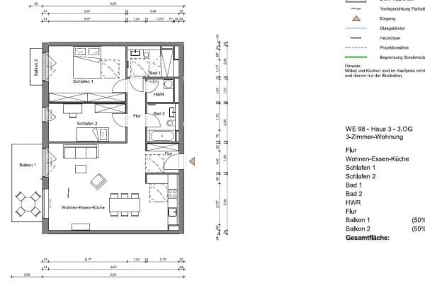 Pronájem bytu 3+1 105 m², Regattastr 51e, Berlin Pronájem bytu 3+1 105 m², Regattastr 51e, Berlin