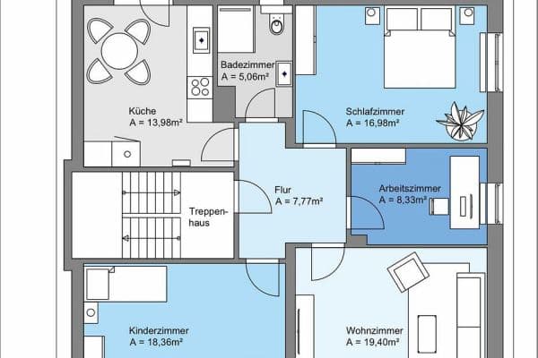 Pronájem bytu 4+1 91 m², Mönckebergallee, Hannover, Dolní Sasko Pronájem bytu 4+1 91 m², Mönckebergallee, Hannover, Dolní Sasko
