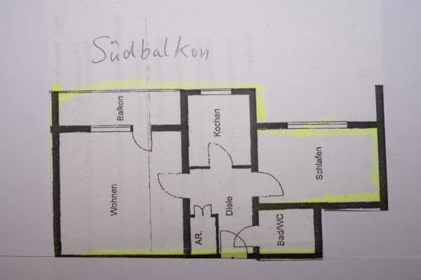Pronájem bytu 2+kk 64 m², Körner Grund, Dortmund Pronájem bytu 2+kk 64 m², Körner Grund, Dortmund