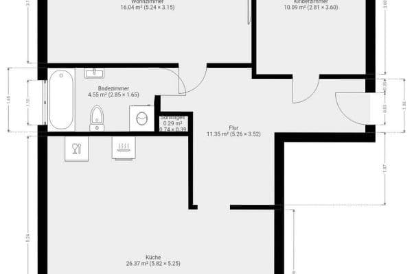 Pronájem bytu 4+1 78 m², Spraulache 27, Brühl Pronájem bytu 4+1 78 m², Spraulache 27, Brühl