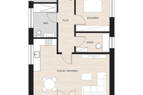 Pronájem bytu 2+kk 63 m², Ziehrerweg 5a, Hamburg, Hamburg Pronájem bytu 2+kk 63 m², Ziehrerweg 5a, Hamburg, Hamburg
