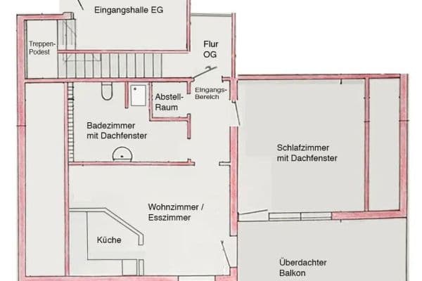 Pronájem bytu 2+1 63 m², Eichenstr. 19, Bad Rappenau Pronájem bytu 2+1 63 m², Eichenstr. 19, Bad Rappenau