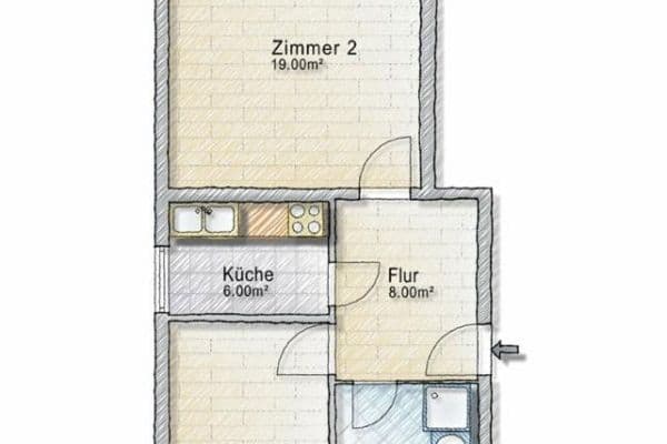 Pronájem bytu 2+1 55 m², Nöthnitzer Str. 21, Dresden, Sasko Pronájem bytu 2+1 55 m², Nöthnitzer Str. 21, Dresden, Sasko