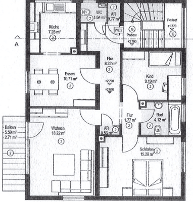 Pronájem bytu 4+1 81 m², Wörth am Rhein Pronájem bytu 4+1 81 m², Wörth am Rhein