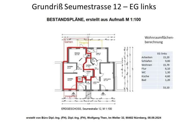 Pronájem bytu 3+1 54 m², Seumestrasse 12, Hamburg Eilbek, Hamburg Pronájem bytu 3+1 54 m², Seumestrasse 12, Hamburg Eilbek, Hamburg