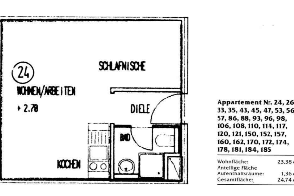Pronájem bytu 1+1 24 m², Bayreuther Str. 47, Erlangen Pronájem bytu 1+1 24 m², Bayreuther Str. 47, Erlangen