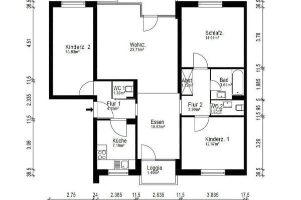 Pronájem bytu 4+1 98 m², Reinbek Pronájem bytu 4+1 98 m², Reinbek