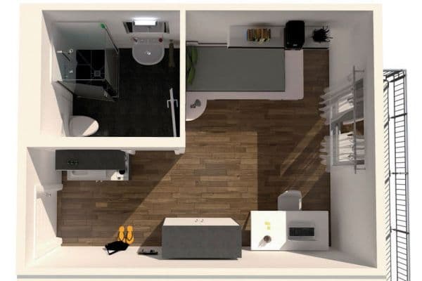 Pronájem bytu 1+1 18 m², Firnhaberstr. 12, Augsburg, Bavorsko Pronájem bytu 1+1 18 m², Firnhaberstr. 12, Augsburg, Bavorsko