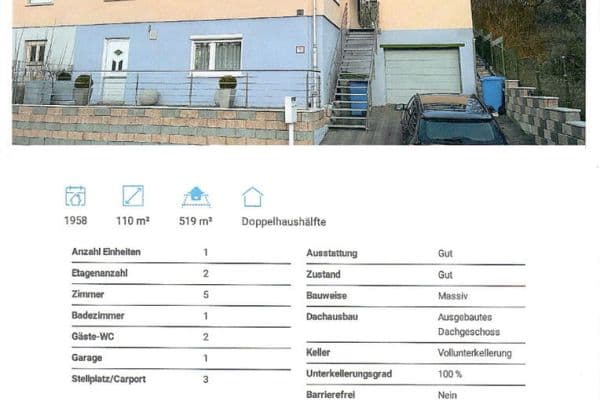 Prodej domu 110 m², pozemek 519 m², Aalen, Bádensko-Württembersko Prodej domu 110 m², pozemek 519 m², Aalen, Bádensko-Württembersko
