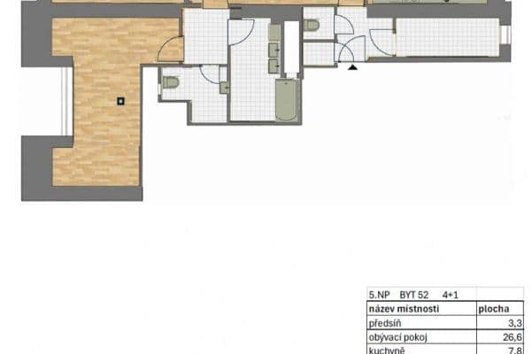 Pronájem bytu 4+1 100 m², Hradeckých, Praha 4 Pronájem bytu 4+1 100 m², Hradeckých, Praha 4