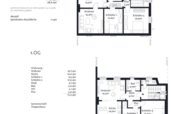 Pronájem bytu 3+1 72 m², Burgstraße 85, Solingen Pronájem bytu 3+1 72 m², Burgstraße 85, Solingen
