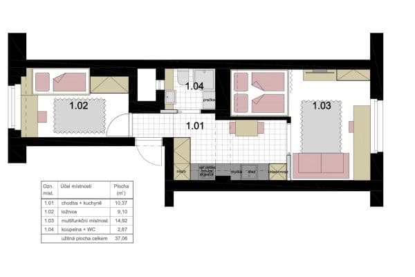 Prodej bytu 2+1 37 m², Mlýnská, Brno, Jihomoravský kraj Prodej bytu 2+1 37 m², Mlýnská, Brno, Jihomoravský kraj