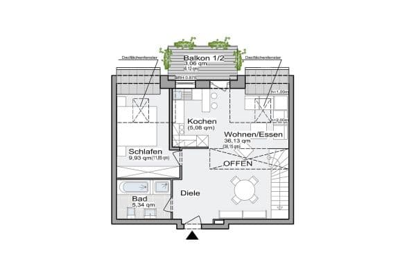 Pronájem bytu 3+kk 76 m², Holzweg 76, Dinslaken Pronájem bytu 3+kk 76 m², Holzweg 76, Dinslaken
