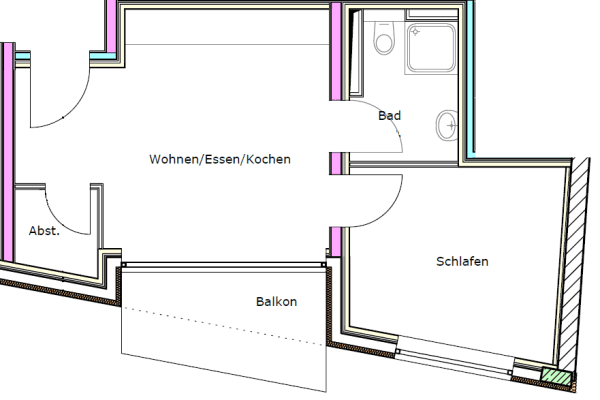 Pronájem bytu 2+1 40 m², Mannheim Pronájem bytu 2+1 40 m², Mannheim