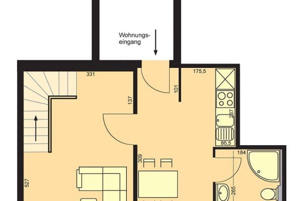 Pronájem bytu 3+1 59 m², Kiel Pronájem bytu 3+1 59 m², Kiel