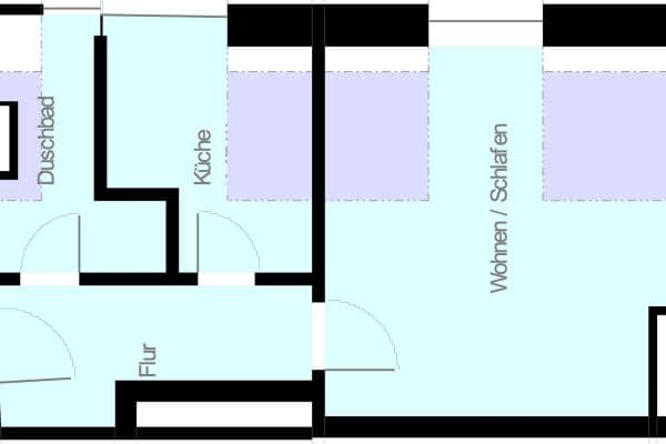 Pronájem bytu 1+1 33 m², Nürnberg Pronájem bytu 1+1 33 m², Nürnberg