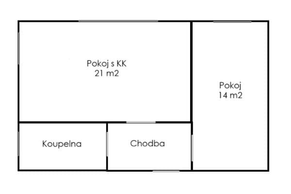 Pronájem bytu 2+kk 43 m², Kpt. Vosky, Kutná Hora Pronájem bytu 2+kk 43 m², Kpt. Vosky, Kutná Hora