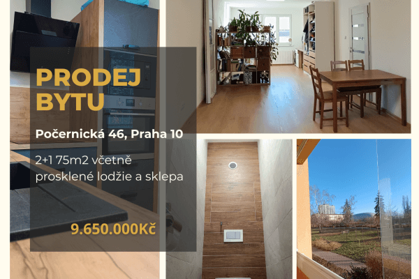 Prodej bytu 3+1 75 m², Počernická, Praha Prodej bytu 3+1 75 m², Počernická, Praha