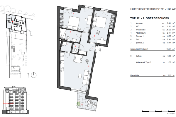 Pronájem bytu 3+1 71 m², Hütteldorfer Straße 269-271, Wien, Wien Pronájem bytu 3+1 71 m², Hütteldorfer Straße 269-271, Wien, Wien