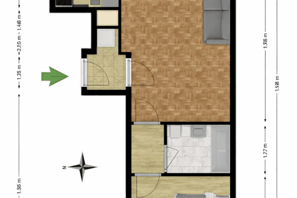 Pronájem bytu 2+1 57 m², München, Bavorsko Pronájem bytu 2+1 57 m², München, Bavorsko