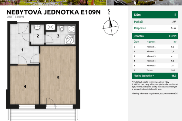 Pronájem nebytového prostoru 45 m², U Továren, Praha Pronájem nebytového prostoru 45 m², U Továren, Praha