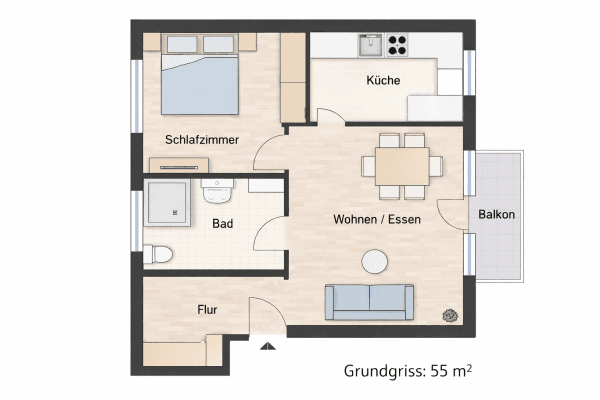 Pronájem bytu 2+1 55 m², Mannheim, Bádensko-Württembersko Pronájem bytu 2+1 55 m², Mannheim, Bádensko-Württembersko
