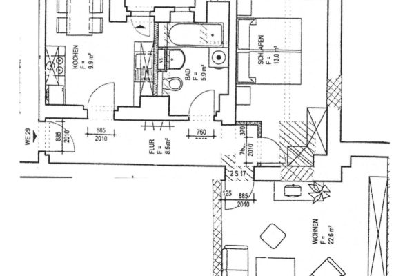 Pronájem bytu 2+1 62 m², Gontardweg 137, Leipzig, Sasko Pronájem bytu 2+1 62 m², Gontardweg 137, Leipzig, Sasko