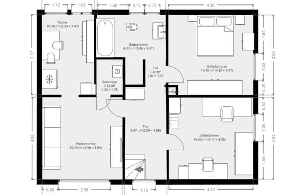 Prodej bytu 3+1 75 m², Dorsten Prodej bytu 3+1 75 m², Dorsten