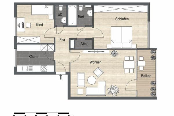 Pronájem bytu 3+1 82 m², Einsteinstrasse 182, Neuss Pronájem bytu 3+1 82 m², Einsteinstrasse 182, Neuss