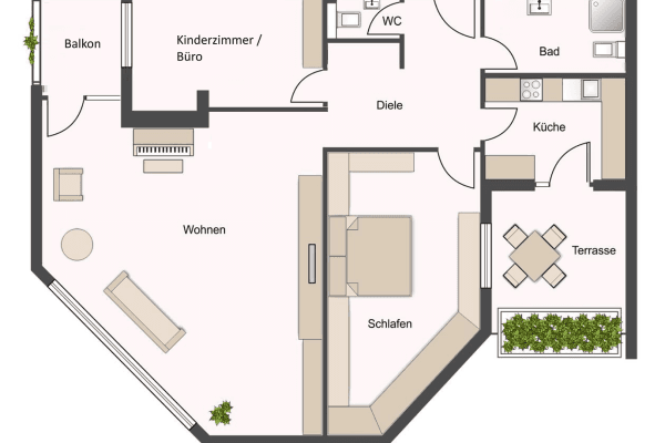 Pronájem bytu 3+1 100 m², Bergisch Gladbach Pronájem bytu 3+1 100 m², Bergisch Gladbach