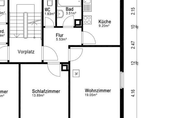 Pronájem bytu 2+1 53 m², Freihofstrasse 89, Göppingen Pronájem bytu 2+1 53 m², Freihofstrasse 89, Göppingen