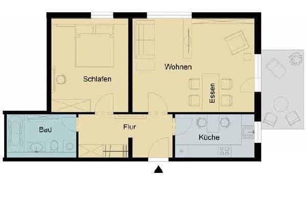 Pronájem bytu 2+1 58 m², Leipzig Pronájem bytu 2+1 58 m², Leipzig
