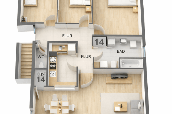 Prodej bytu 4+1 106 m², Beethovenring 12, Königs Wusterhausen Prodej bytu 4+1 106 m², Beethovenring 12, Königs Wusterhausen