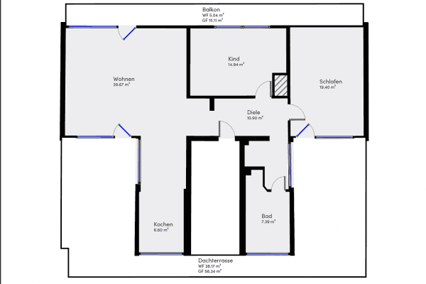 Prodej bytu 3+kk 132 m², Hansjakobstraße 125a, München, Bavorsko Prodej bytu 3+kk 132 m², Hansjakobstraße 125a, München, Bavorsko