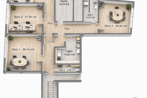 Pronájem kanceláře 170 m², Bremen, Bremen Pronájem kanceláře 170 m², Bremen, Bremen