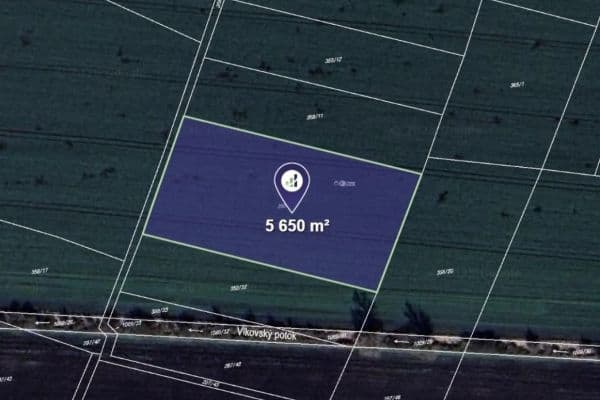 Prodej pozemku 5.650 m², Odřepsy Prodej pozemku 5.650 m², Odřepsy