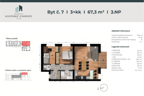 Prodej bytu 3+kk 63 m², Třídvorská, Kolín Prodej bytu 3+kk 63 m², Třídvorská, Kolín