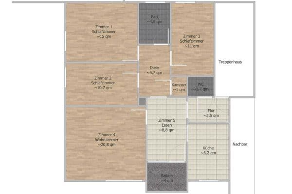 Prodej bytu 4+kk 89 m², Eschenweg 25, Landshut Prodej bytu 4+kk 89 m², Eschenweg 25, Landshut