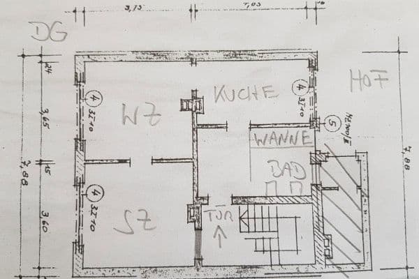 Pronájem bytu 2+1 49 m², Moerserstr.298, Duisburg Pronájem bytu 2+1 49 m², Moerserstr.298, Duisburg