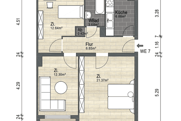 Pronájem bytu 3+1 67 m², Hischestraße 5, Hannover, Dolní Sasko Pronájem bytu 3+1 67 m², Hischestraße 5, Hannover, Dolní Sasko