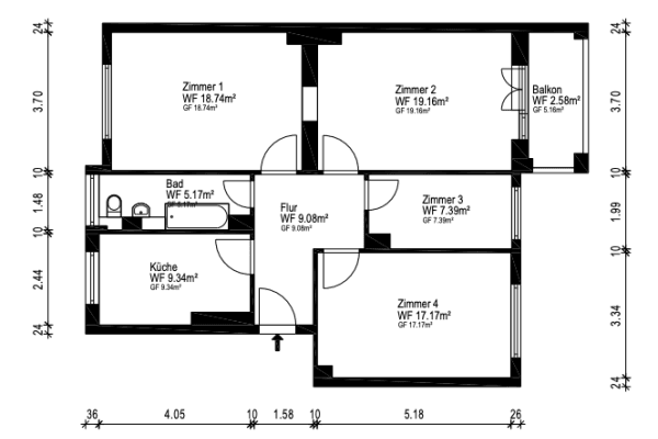 Prodej bytu 3+kk 91 m², Berlin, Berlín Prodej bytu 3+kk 91 m², Berlin, Berlín