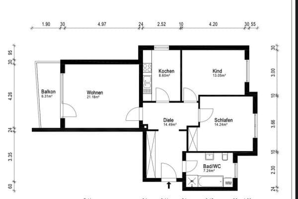 Prodej bytu 3+1 82 m², Angerstraße 5, Augsburg, Bavorsko Prodej bytu 3+1 82 m², Angerstraße 5, Augsburg, Bavorsko