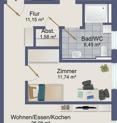 Prodej bytu 3+kk 76 m², Gäustraße 24, Rottenburg Prodej bytu 3+kk 76 m², Gäustraße 24, Rottenburg