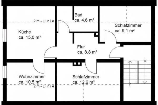 Pronájem bytu 3+1 60 m², Schützenstraße 2, Wallenfels Pronájem bytu 3+1 60 m², Schützenstraße 2, Wallenfels