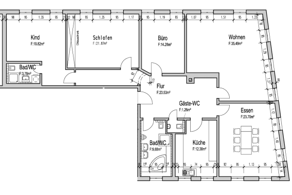 Pronájem bytu 5+1 165 m², Korntal-Münchingen Pronájem bytu 5+1 165 m², Korntal-Münchingen