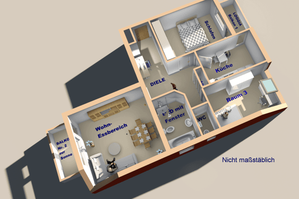 Pronájem bytu 3+1 84 m², Bergheim Niederaußem Pronájem bytu 3+1 84 m², Bergheim Niederaußem