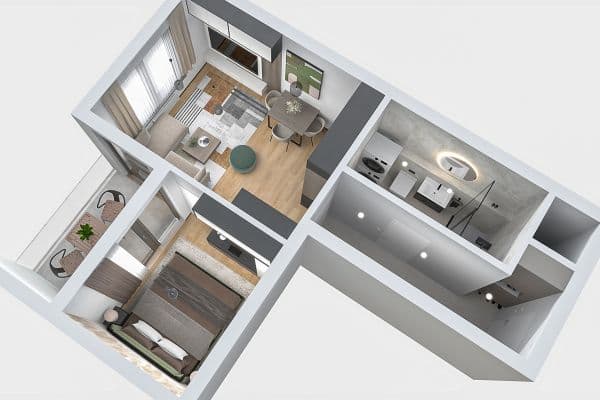 Prodej bytu 2+kk 30 m², Pod Harfou, Prodej bytu 2+kk 30 m², Pod Harfou,